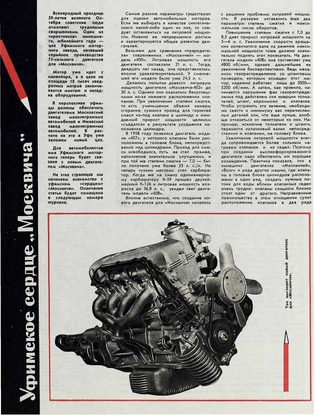 Система охлаждения двигателей автомобилей «москвич»