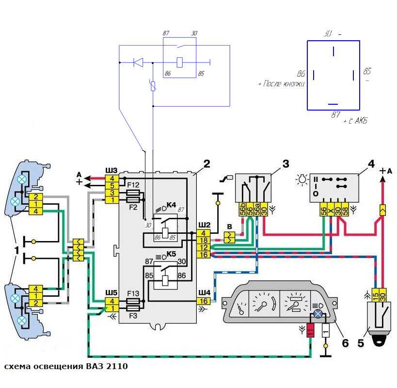 Устройство и работа системы освещения и световой сигнализации автомобиля камаз-5320